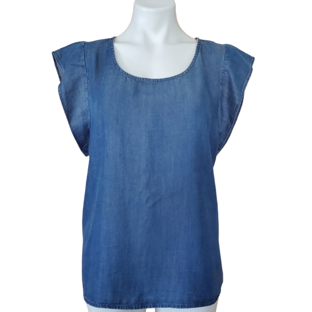 Express blue short sleeve top